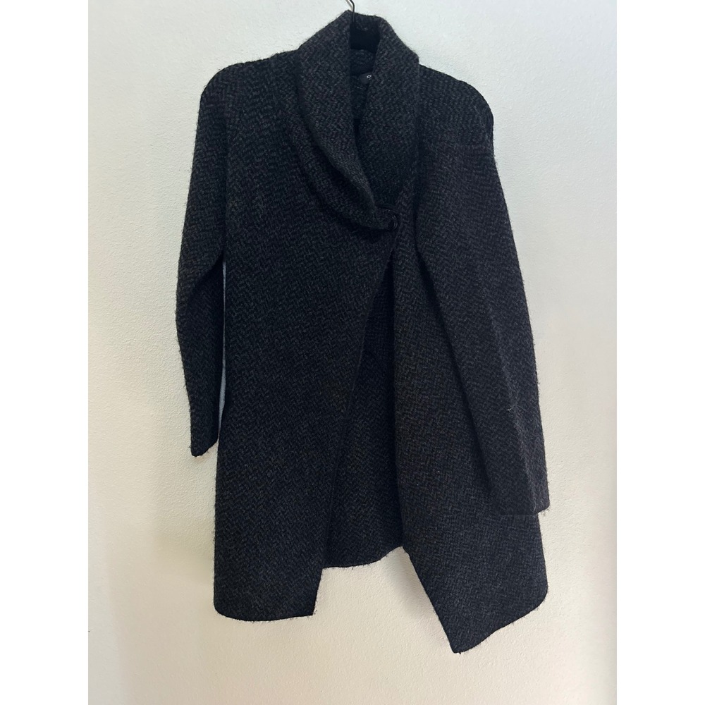 Jones & Co Jones New York Charcoal Gray Shawl Collar Button Cardigan Sweater M